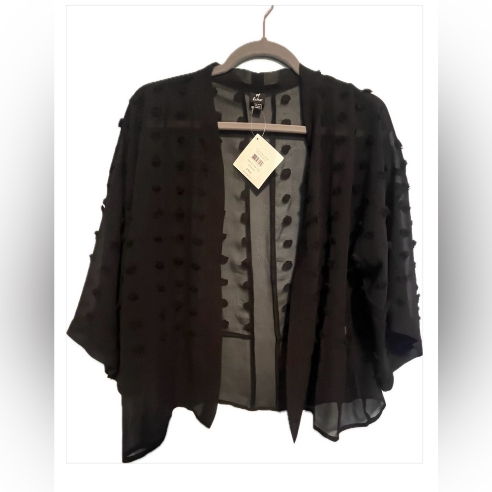 NWT Echo Design Black Lace Cardigan